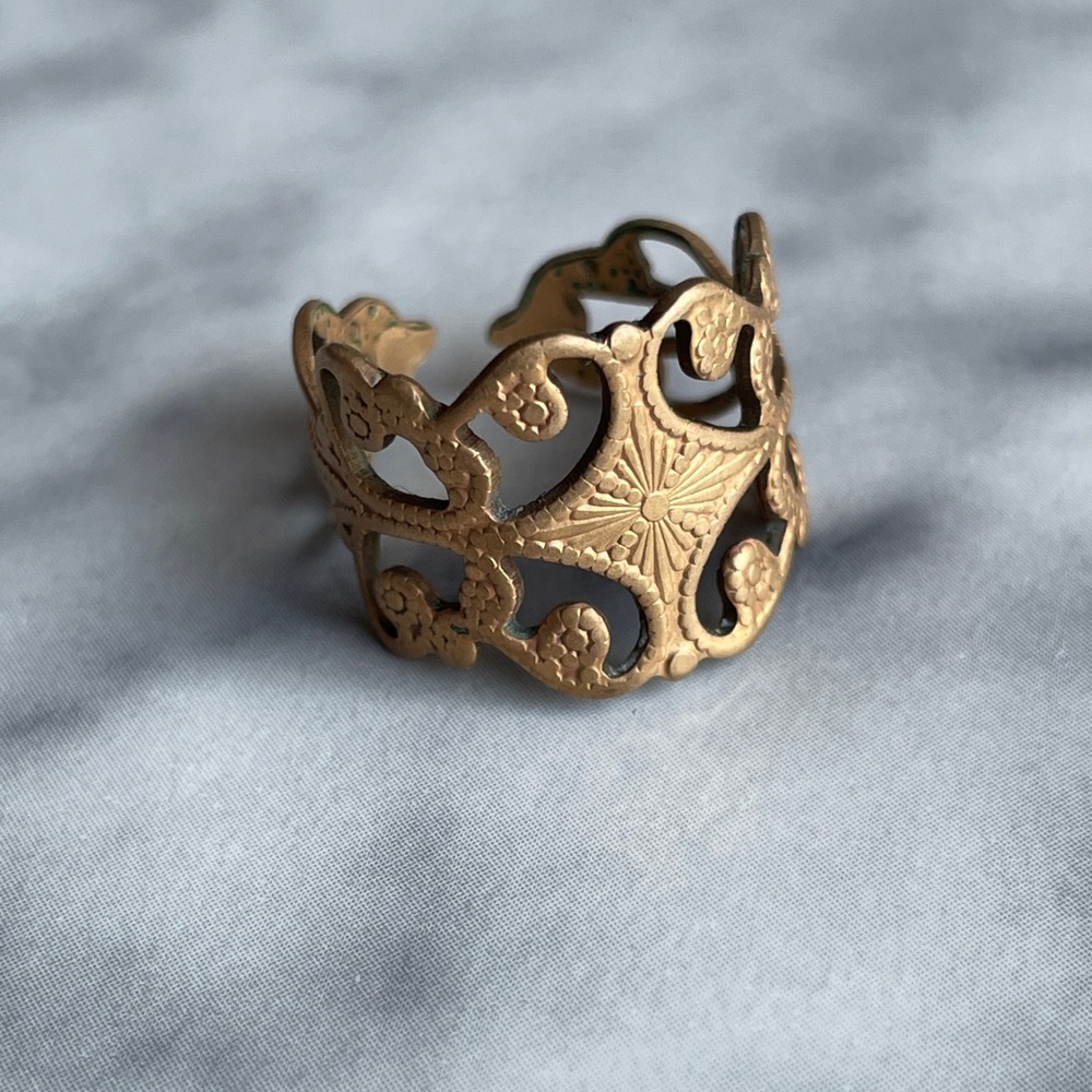 Brass Filigree Ring
